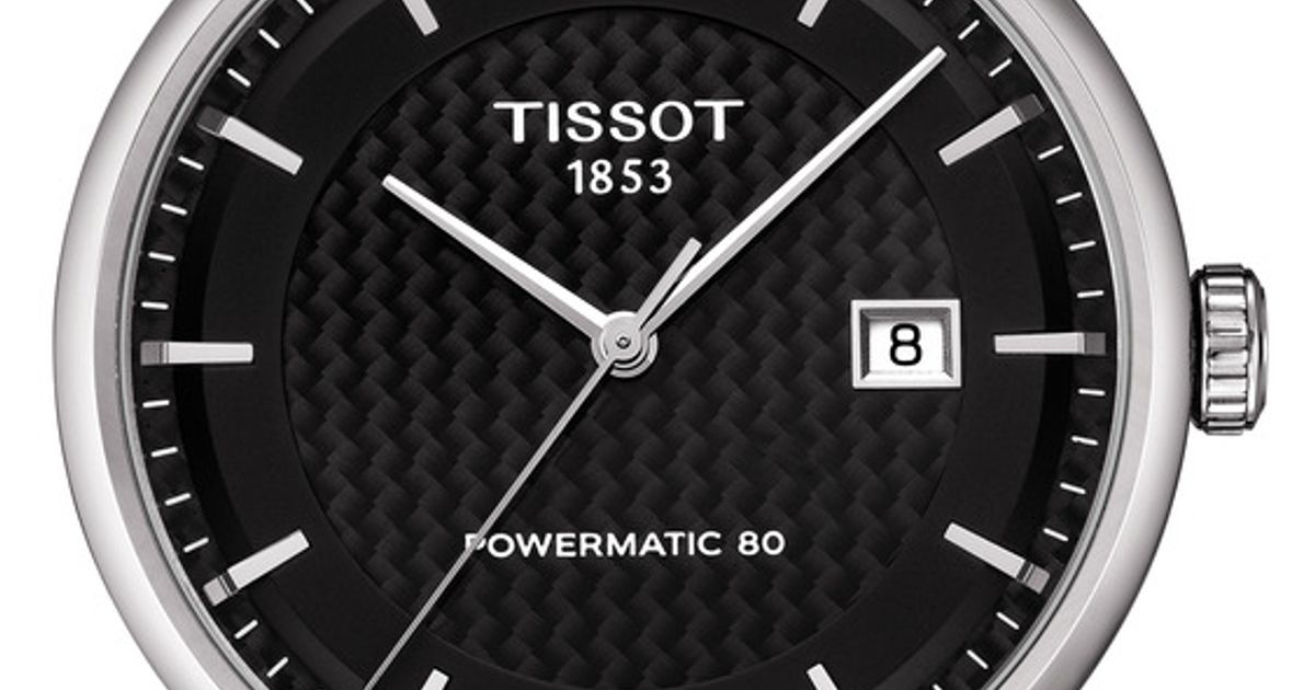 Tissot Luxury Powermatic 80 Black Dial Silver Steel Strap Watch for Men - T086.407.11.201.02