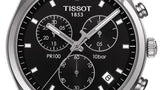 Tissot PR 100 Chronograph Black Dial Black Leather Strap Watch For Men - T101.417.16.051.00