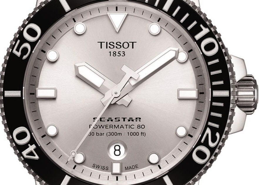 Tissot Seastar 1000 Powermatic 80 Silver Dial Silver Steel Strap Watch For Men - T120.407.11.031.00