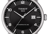 Tissot Luxury Powermatic 80 Black Dial Black Leather Strap Watch For Men - T086.407.16.057.00