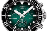 Tissot Seastar 1000 Chronograph Green Dial Silver Mesh Bracelet Watch For Men - T120.417.11.091.00