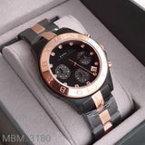 Marc Jacobs Blade Chronograph Grey Dial Two Tone Steel Strap Watch for Women - MBM3180