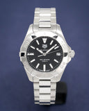 Tag Heuer Aquaracer Black Dial Silver Steel Strap Watch for Women - WBD1310.BA0740