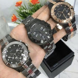 Marc Jacobs Blade Chronograph Black Dial Black Steel Strap Watch for Women - MBM3103