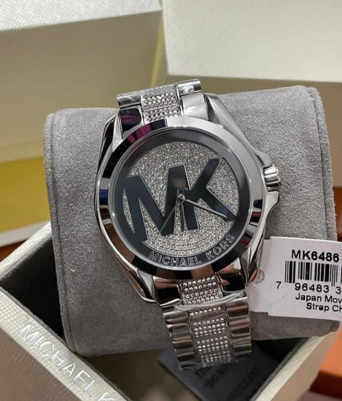 Michael Kors Bradshaw Silver Dial Silver Stainless Steel Strap Watch for Women - MK6486
