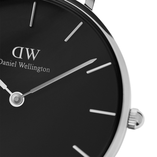 Daniel Wellington Classic Petite St Mawes Black Dial Brown Leather Strap Watch For Women - DW00100237