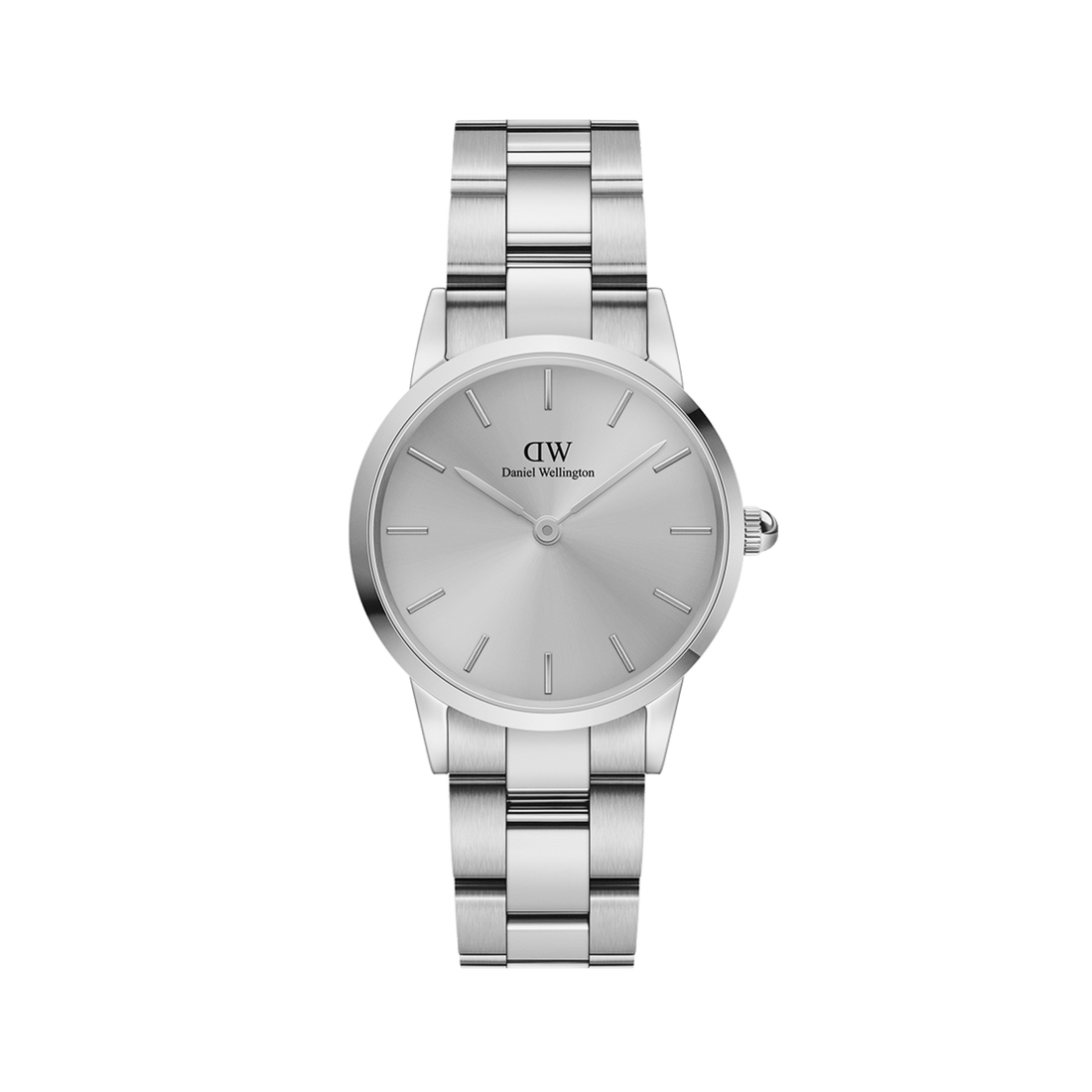 Daniel Wellington Iconic Link Unitone Silver Dial Silver Steel Strap Watch For Women - DW00100402