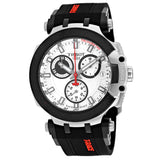 Tissot T Race Chronograph White Dial Black Silicone Strap Watch For Men - T115.417.27.011.00