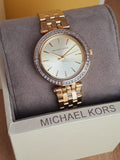 Michael Kors Darci White Dial Two Tone Steel Strap Watch for Women - MK3323