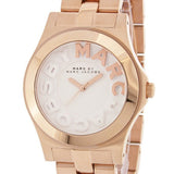 Marc Jacobs Rivera White Dial Rose Gold Steel Strap Watch for Women - MBM3135