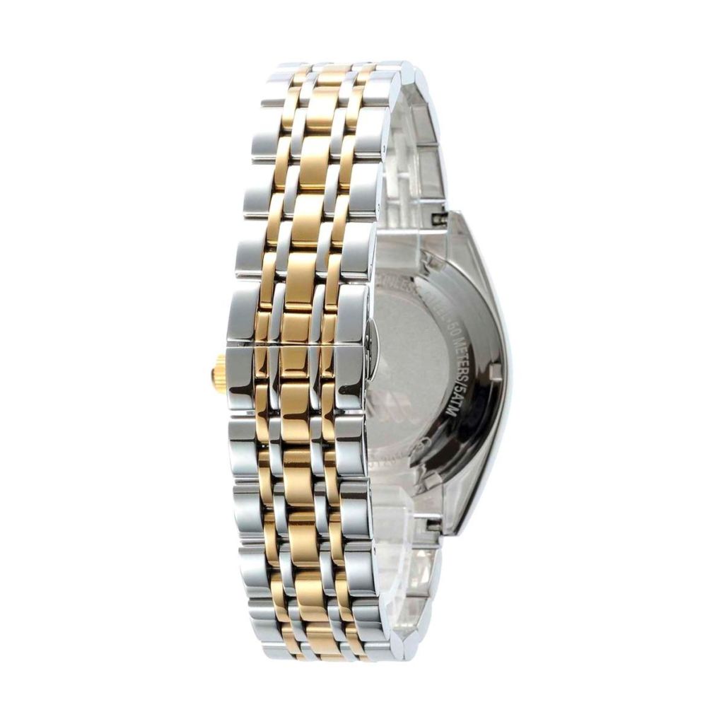 Emporio Armani Classic Chronograph White Dial Two Tone Steel Strap Watch For Men - AR0396