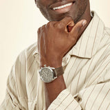 Hugo Boss Champion Grey Dial Brown Leather Strap Watch for Men - 1513815