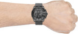 Diesel Mega Chief Chronograph Black Dial Black Mesh Strap Watch For Men - DZ4527