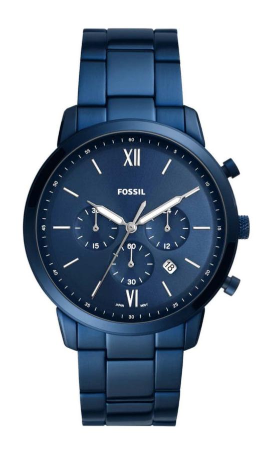 Fossil Neutra Chronograph Blue Dial Blue Steel Strap Watch for Men - FS5826