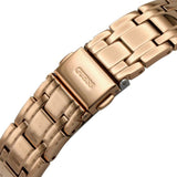 Guess Cosmo Diamonds Silver Dial Rose Gold Steel Strap Watch For Women - GW0033L3