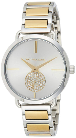 Michael Kors Silver Dial Two Tone Steel Strap Watch for Women - MK3679