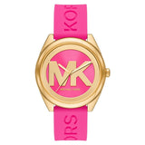 Michael Kors Janelle Quartz Pink Dial Pink Rubber Strap Watch For Women - MK7349