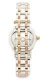 Tory Burch Classic T White Dial Two Tone Steel Strap Watch for Women - TBW9011
