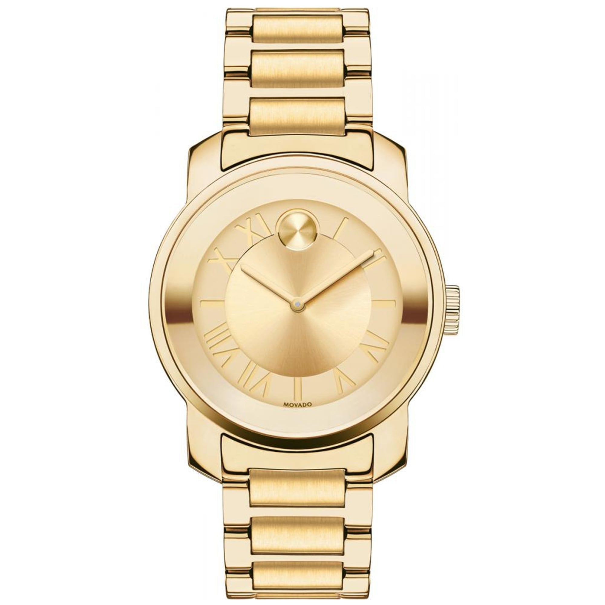 Movado Bold Gold Dial Gold Steel Strap Watch for Women - 3600323