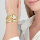 Just Cavalli Aversa Silver Dial Gold Steel Strap Watch for Women - JC1L222M0025