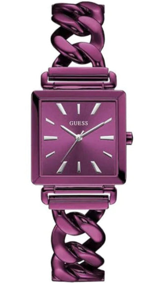 Guess Vanity Analog Purple Dial Purple Steel Strap Watch For Women - W1029L4