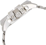 Diesel Mega Chief Chronograph White Dial Silver Steel Strap Watch For Men - DZ4477