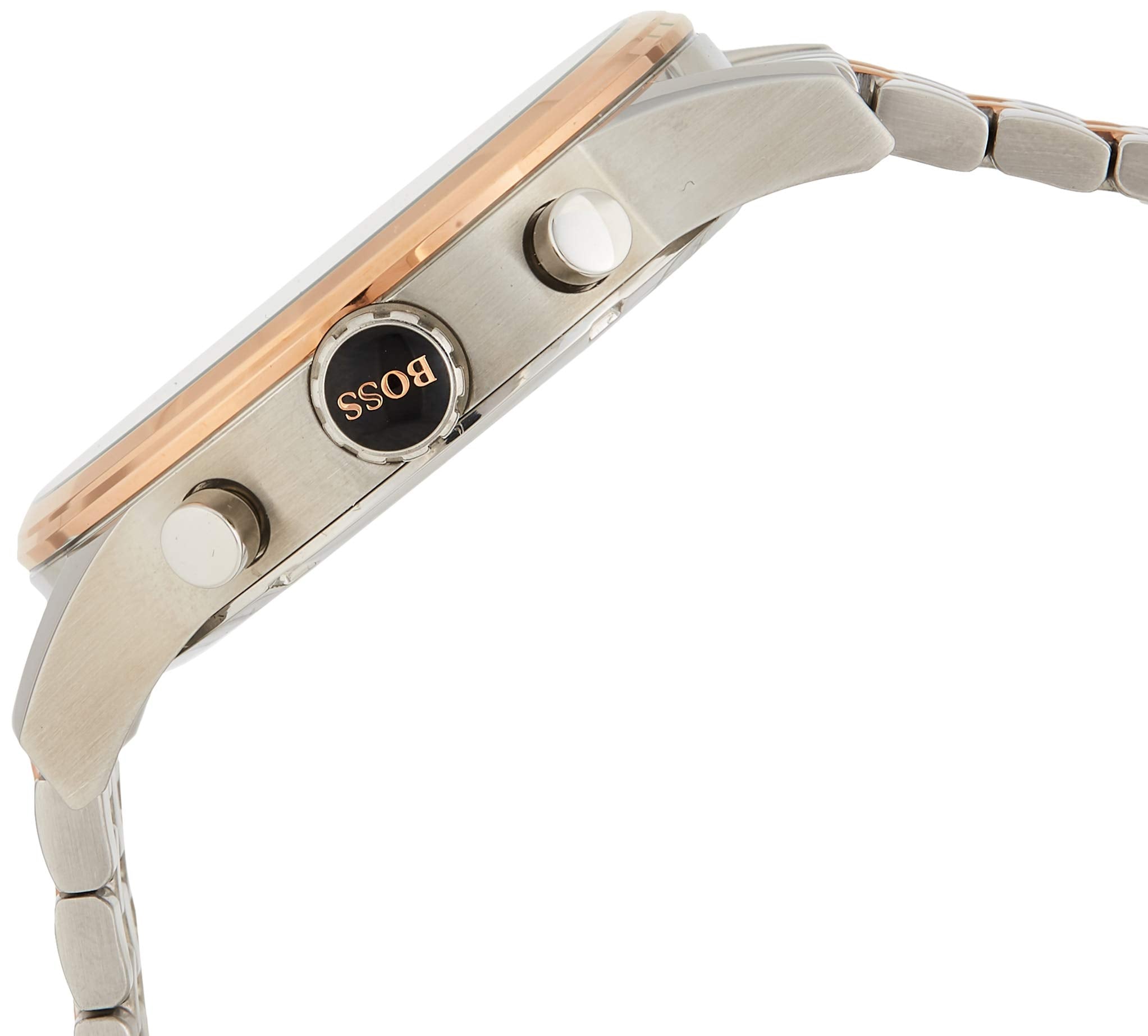 Hugo Boss Jet Silver Dial Two Tone Steel Strap Watch for Men - 1513385