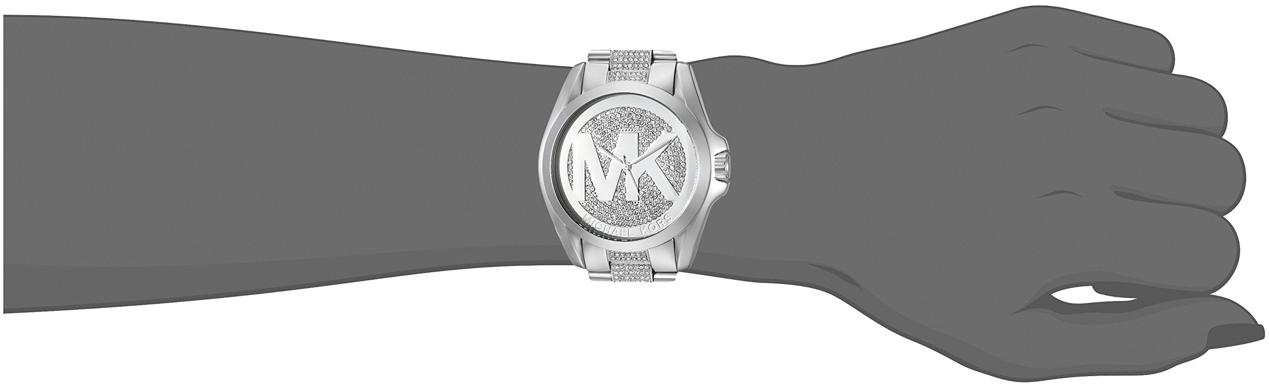 Michael Kors Bradshaw Silver Dial Silver Stainless Steel Strap Watch for Women - MK6486