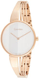 Calvin Klein Drift White Dial Rose Gold Steel Strap Watch for Women - K6S2N616