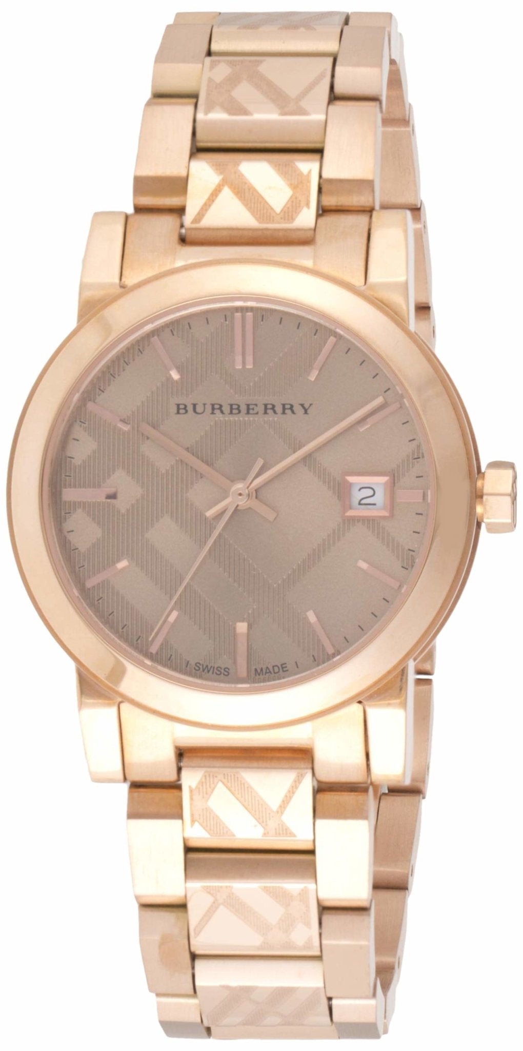 Burberry The City Rose Gold Dial Rose Gold Steel Strap Watch for Women - BU9146