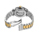 Fossil Grant Automatic Skeleton White Dial Two Tone Steel Strap Watch for Men - ME3112