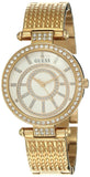 Guess Muse Quartz Silver Dial Rose Gold Steel Strap Watch For Women - W1008L3