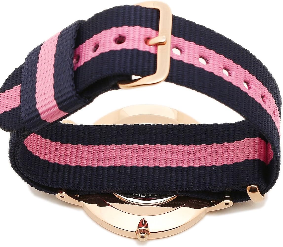 Daniel Wellington Classic Winchester White Dial Three Tone Nylon Strap Watch For Women - DW00100033