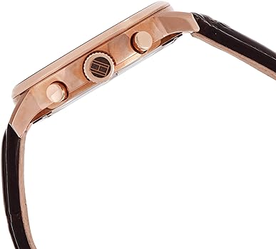 Tommy Hilfiger Aiden Quartz Blue Dial Brown Leather Strap Watch for Men - 1791308