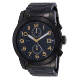 Marc Jacobs Larry Chronograph Black Dial Black Steel Strap Watch for Men - MBM8606