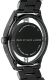 Marc Jacobs Tether Transparent Black Dial Black Steel Strap Watch for Women - MBM3415