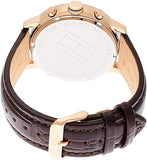 Tommy Hilfiger Aiden Quartz Blue Dial Brown Leather Strap Watch for Men - 1791308