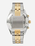 Seiko Sport Chronograph Black Dial Two Tone Steel Strap Watch for Men - SSB430P1