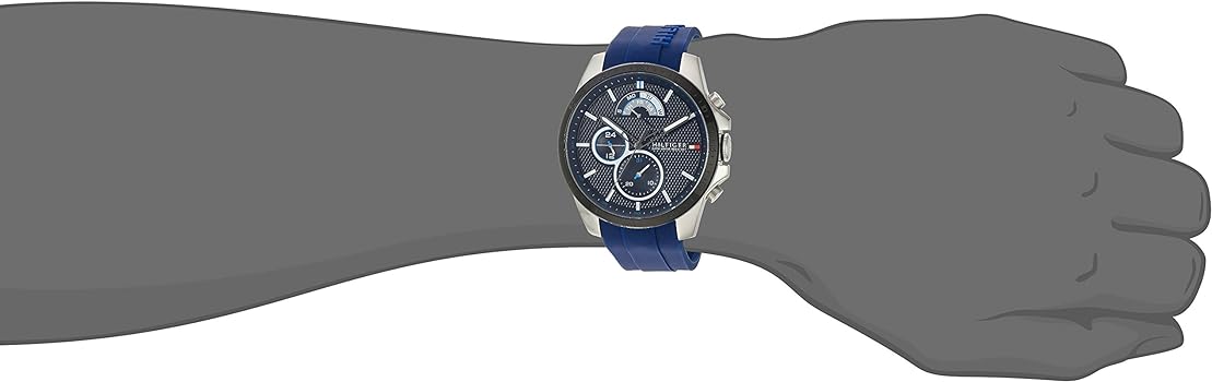 Tommy Hilfiger Decker Quartz Blue Dial Blue Rubber Strap Watch for Men - 1791350