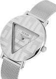 Guess Iconic Quartz Silver Dial Silver Mesh Bracelet Watch For Women - GW0527L1