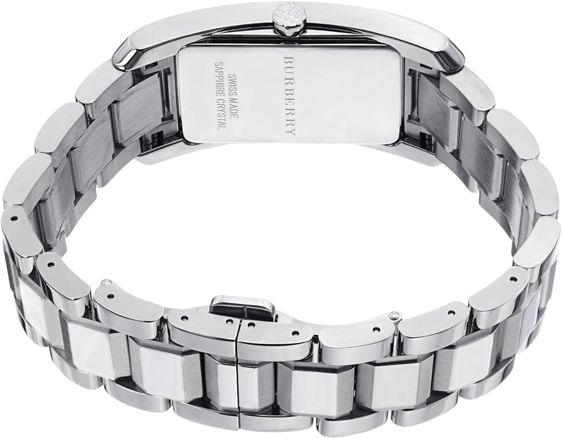 Burberry Heritage Black Dial Silver Steel Strap Watch For Women - BU9401