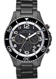 Marc Jacobs Rock Chronograph Limited Edition Gray Dial Gray Steel Strap Watch for Women - MBM5025