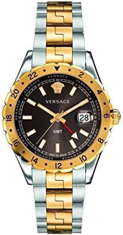 Versace Hellenyium Quartz Brown Dial Two Tone Steel Strap Watch For Men - V11040015 