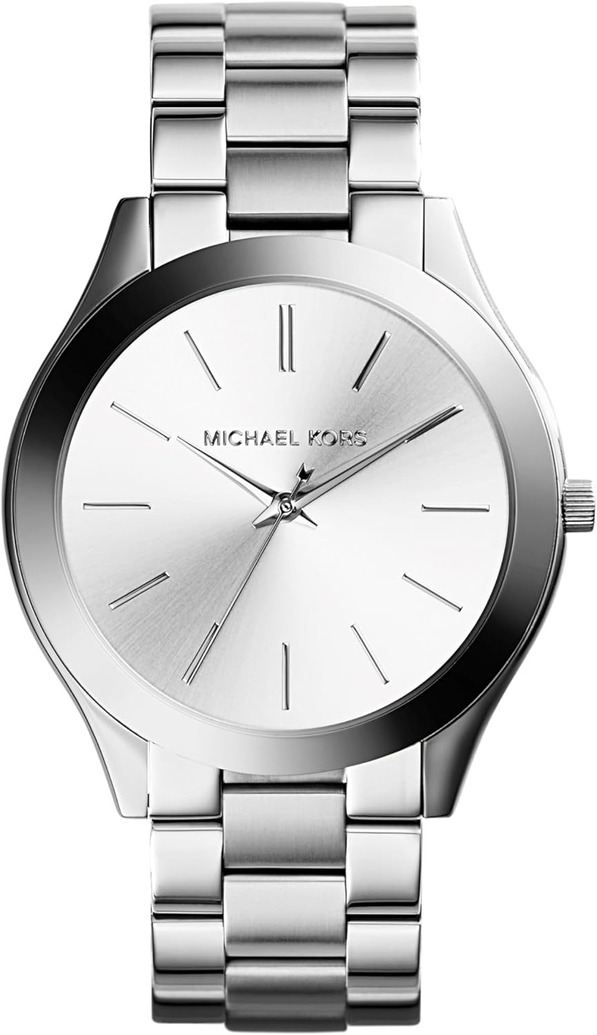 Michael Kors Runway Three-Hand Silver Dial Silver Steel Strap Watch for Women - MK7474