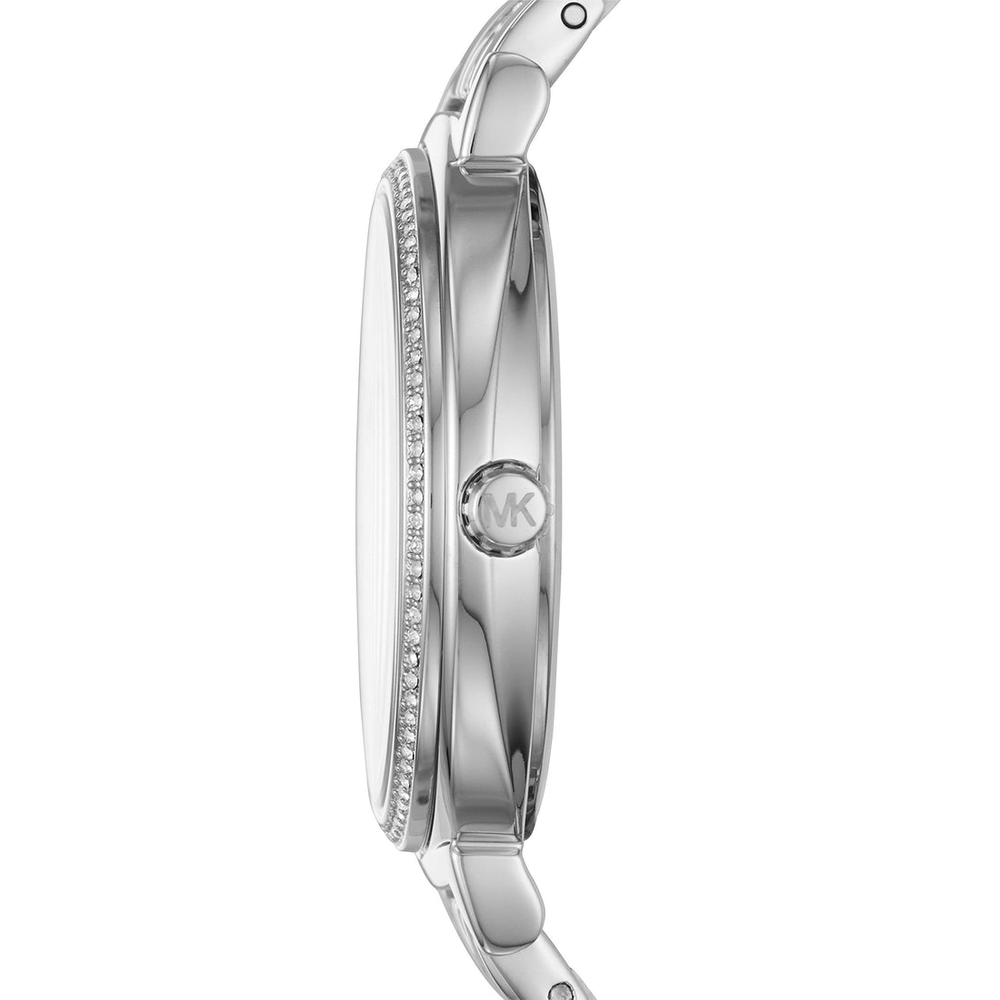 Michael Kors Cinthia White Mother of Pearl Dial Silver Steel Strap Watch for Women for Women - MK3641
