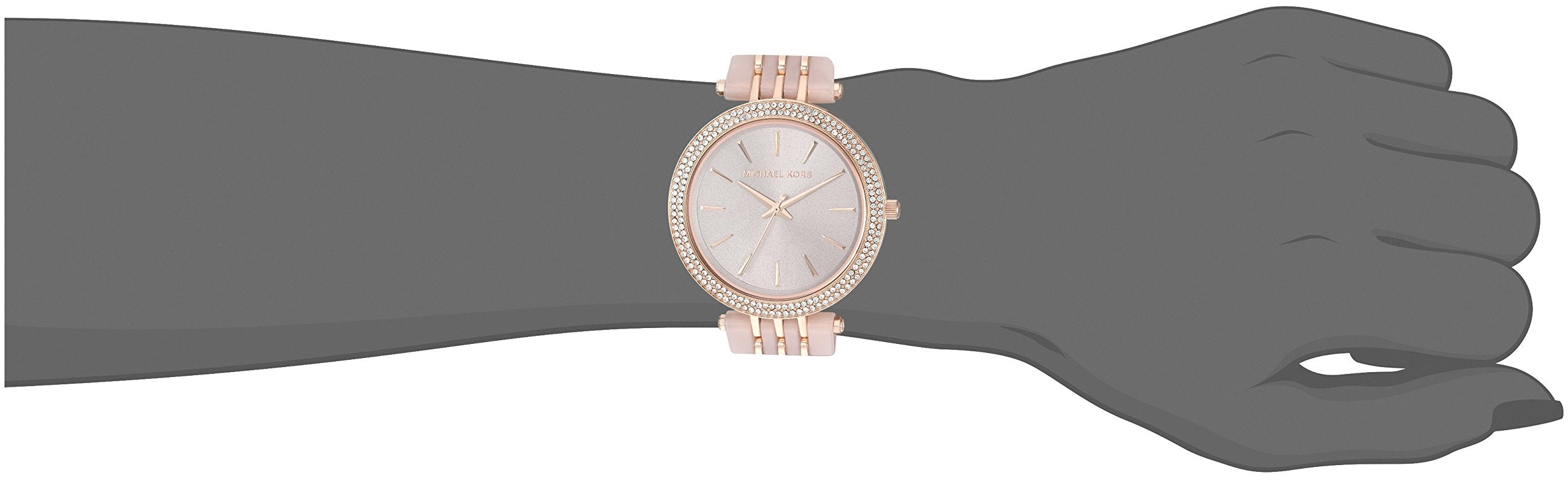 Michael Kors Darci Rose Gold Dial Two Tone Steel Strap Watch for Women - MK4327