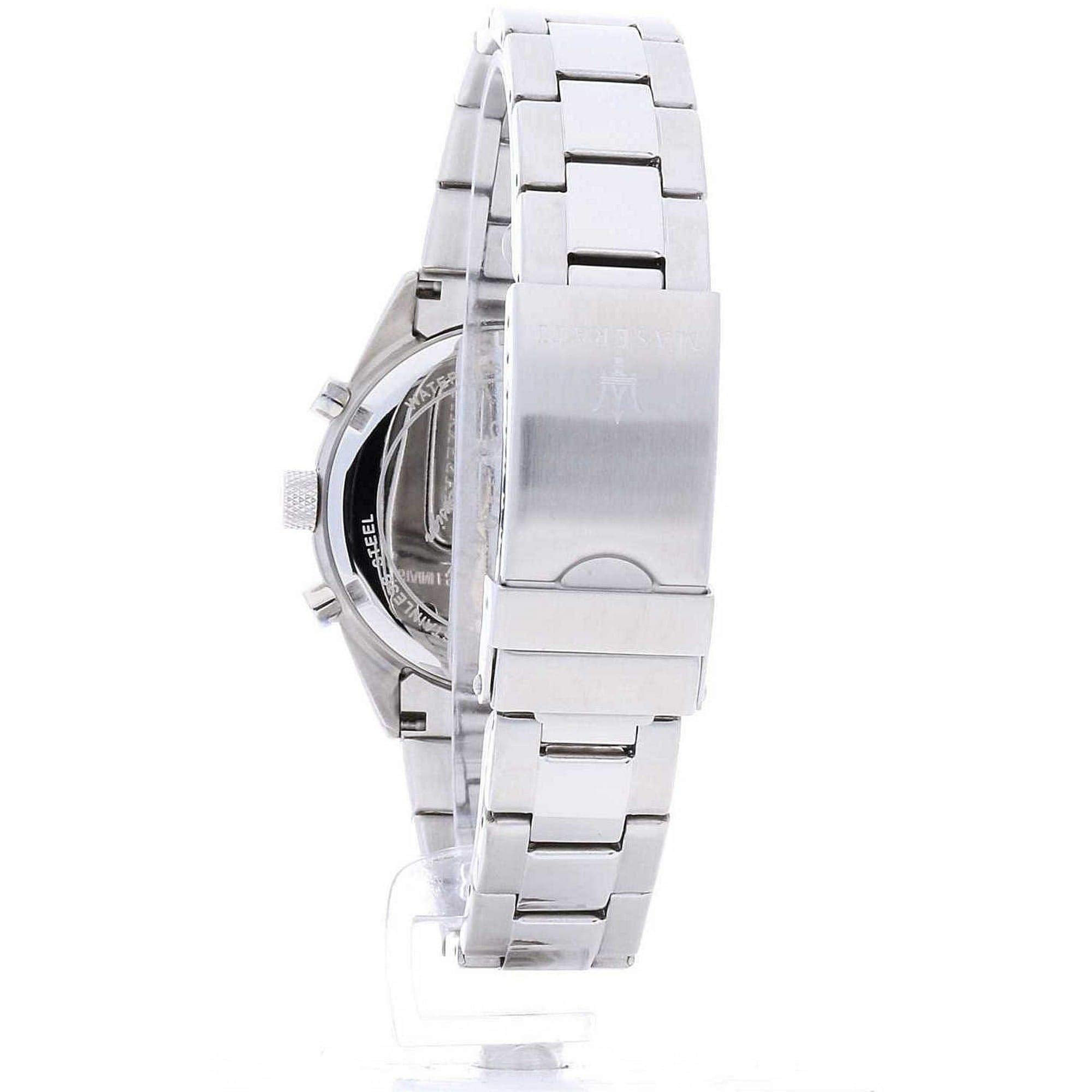 Maserati Competizione Blue Dial Silver Steel Strap Watch For Men - R8853100011