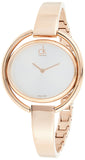 Calvin Klein Impetuos Silver Dial Rose Gold Steel Strap Watch for Women - K4F2N616