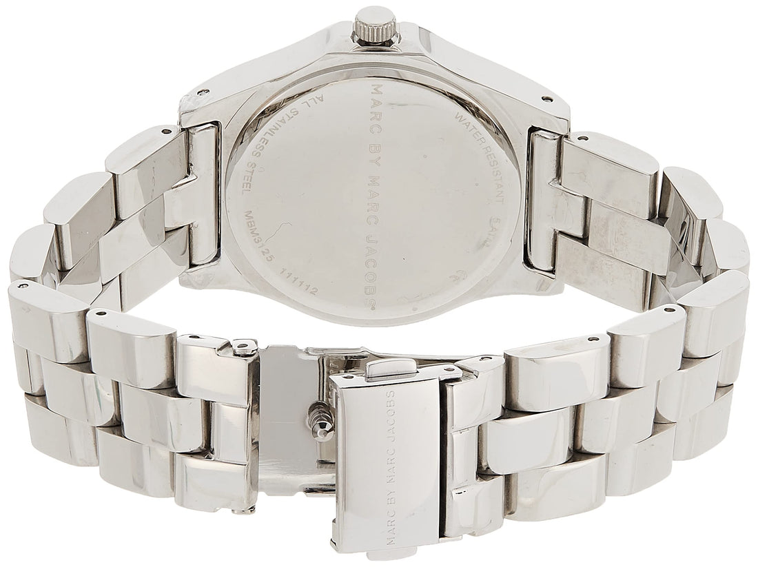 Marc Jacobs Blade Chronograph Silver Dial Silver Steel Strap Watch for Women - MBM3125