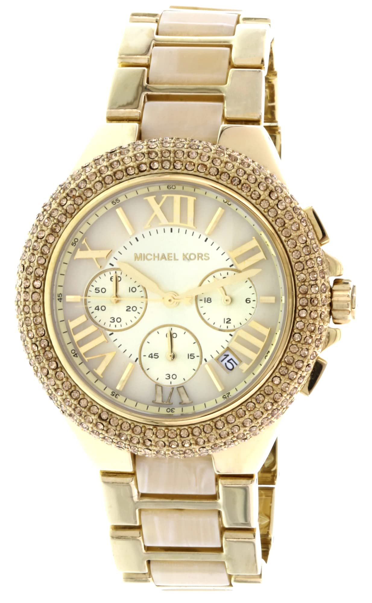 Michael Kors Camille Gold Dial Gold Steel Strap Watch for Women - MK5902